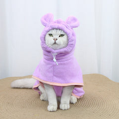 Super Absorbent Coral Fleece Pet Bathrobe – Soft & Quick-Dry Towel Robe