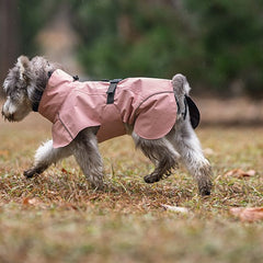 Full Coverage Dog Raincoat with High Collar and Reflective Trim