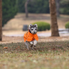 Full Coverage Dog Raincoat with High Collar and Reflective Trim