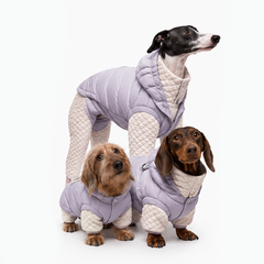 White Duck Down Dog Puffer Jacket for Winter