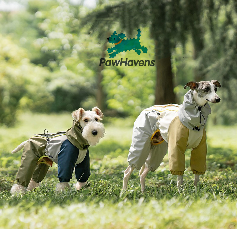 Waterproof 4 Leg Dog Raincoat Full Coverage Windproof Dog Jacket for Outdoor Walking