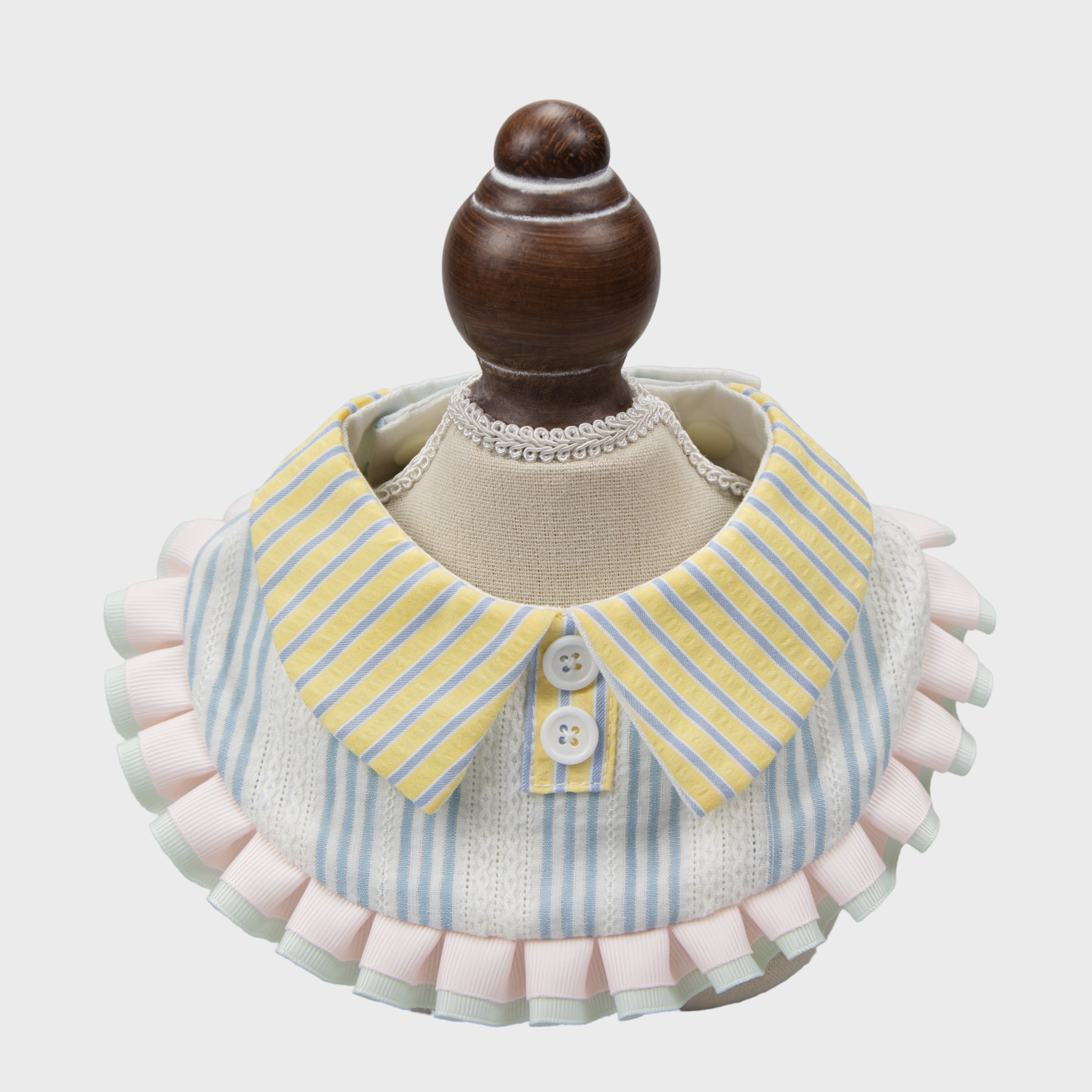 Striped Collar Frill Pet Bandana