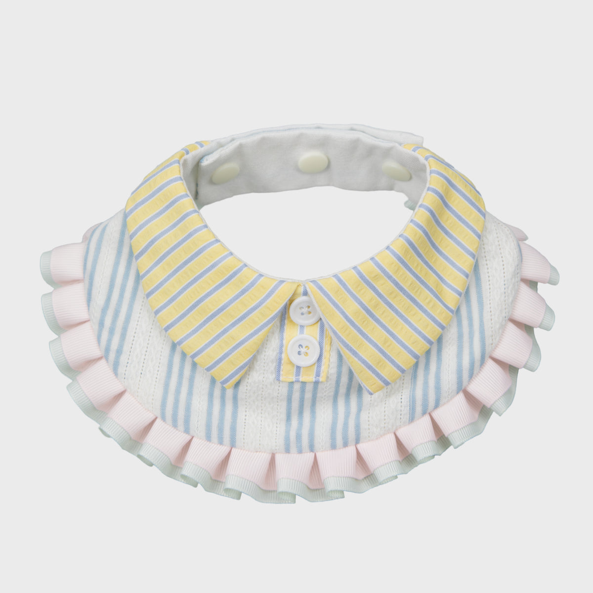 Striped Collar Frill Pet Bandana