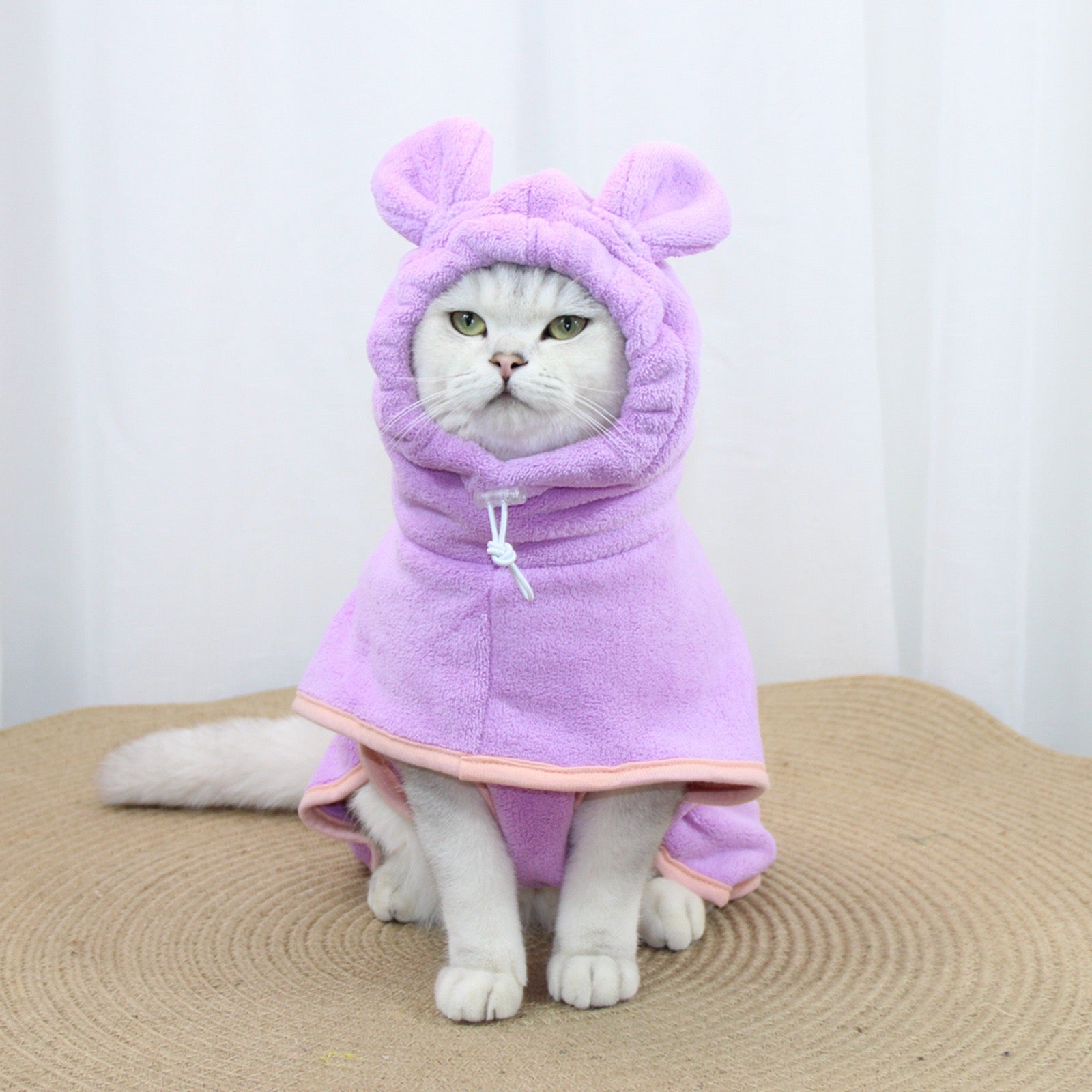 Super Absorbent Coral Fleece Pet Bathrobe – Soft & Quick-Dry Towel Robe