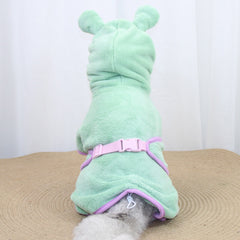 Super Absorbent Coral Fleece Pet Bathrobe – Soft & Quick-Dry Towel Robe