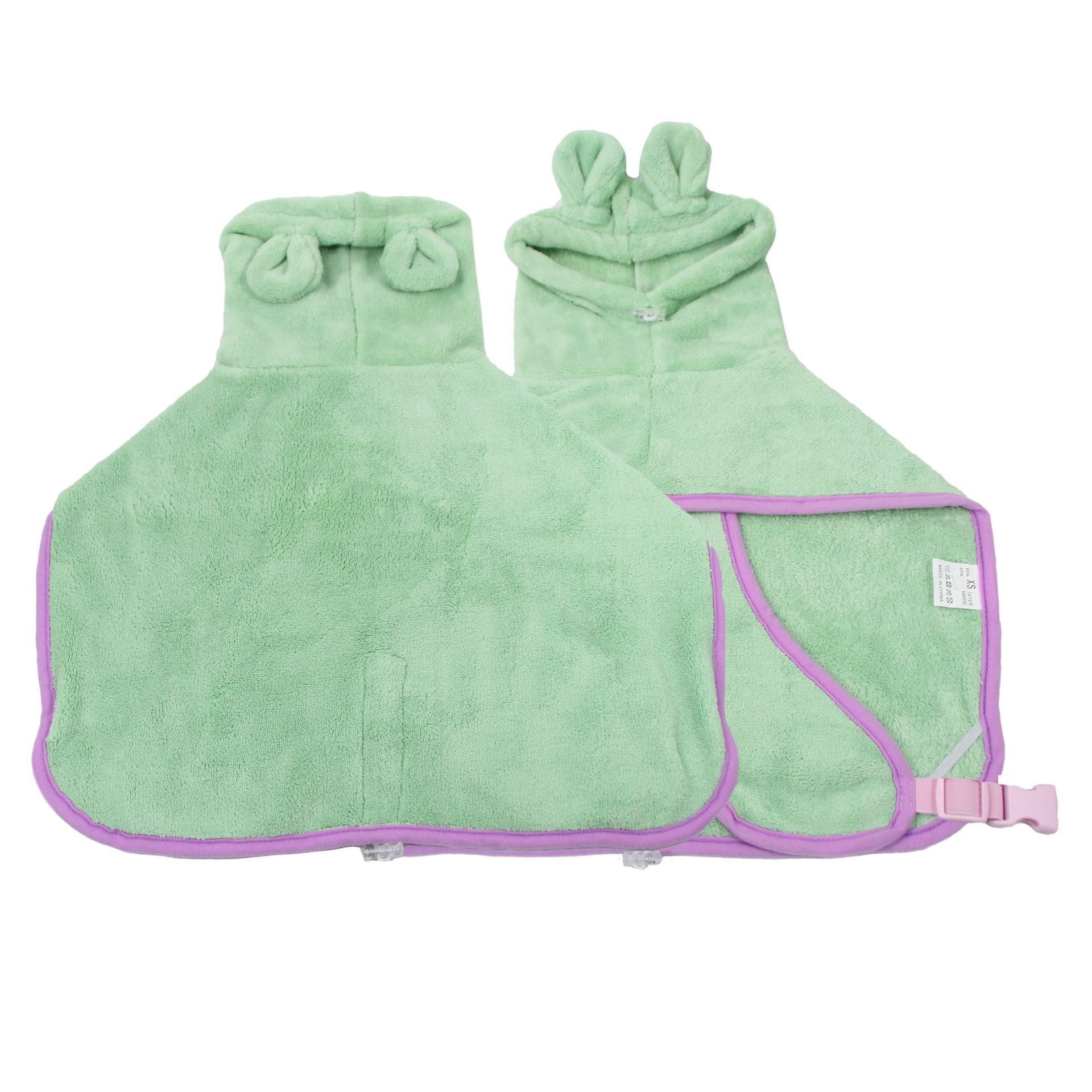 Super Absorbent Coral Fleece Pet Bathrobe – Soft & Quick-Dry Towel Robe