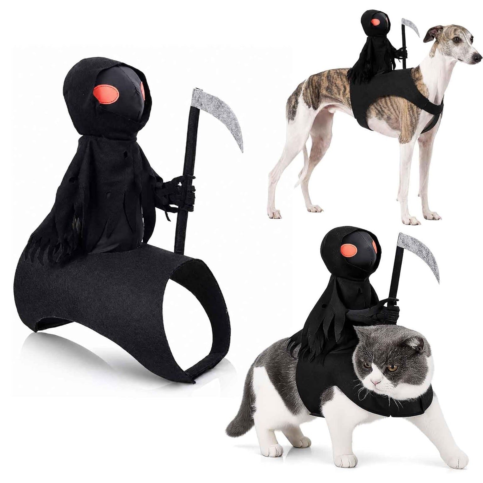 Halloween Grim Reaper Pet Costume for Dogs and Cats 丨Halloween Costume