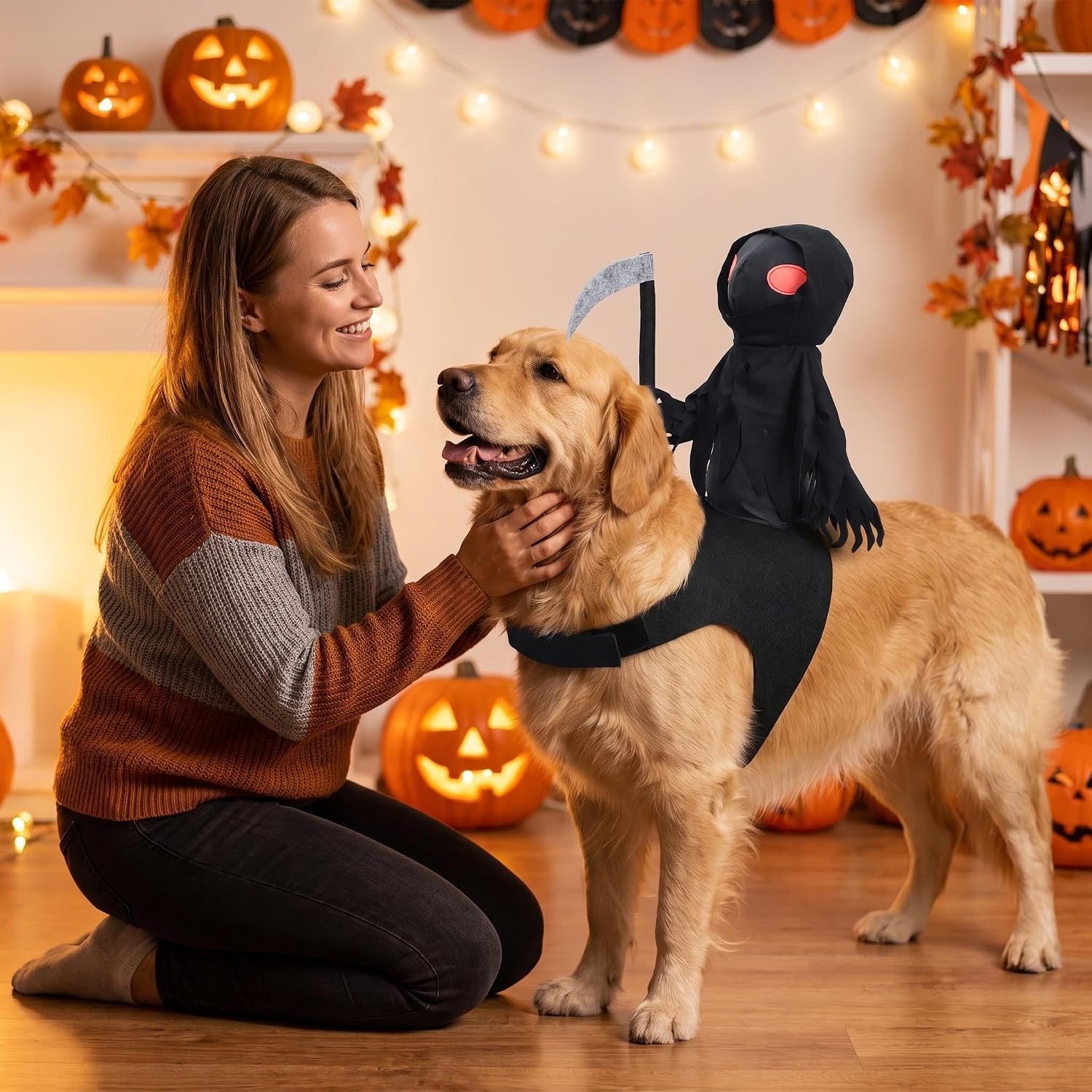 Halloween Grim Reaper Pet Costume for Dogs and Cats 丨Halloween Costume