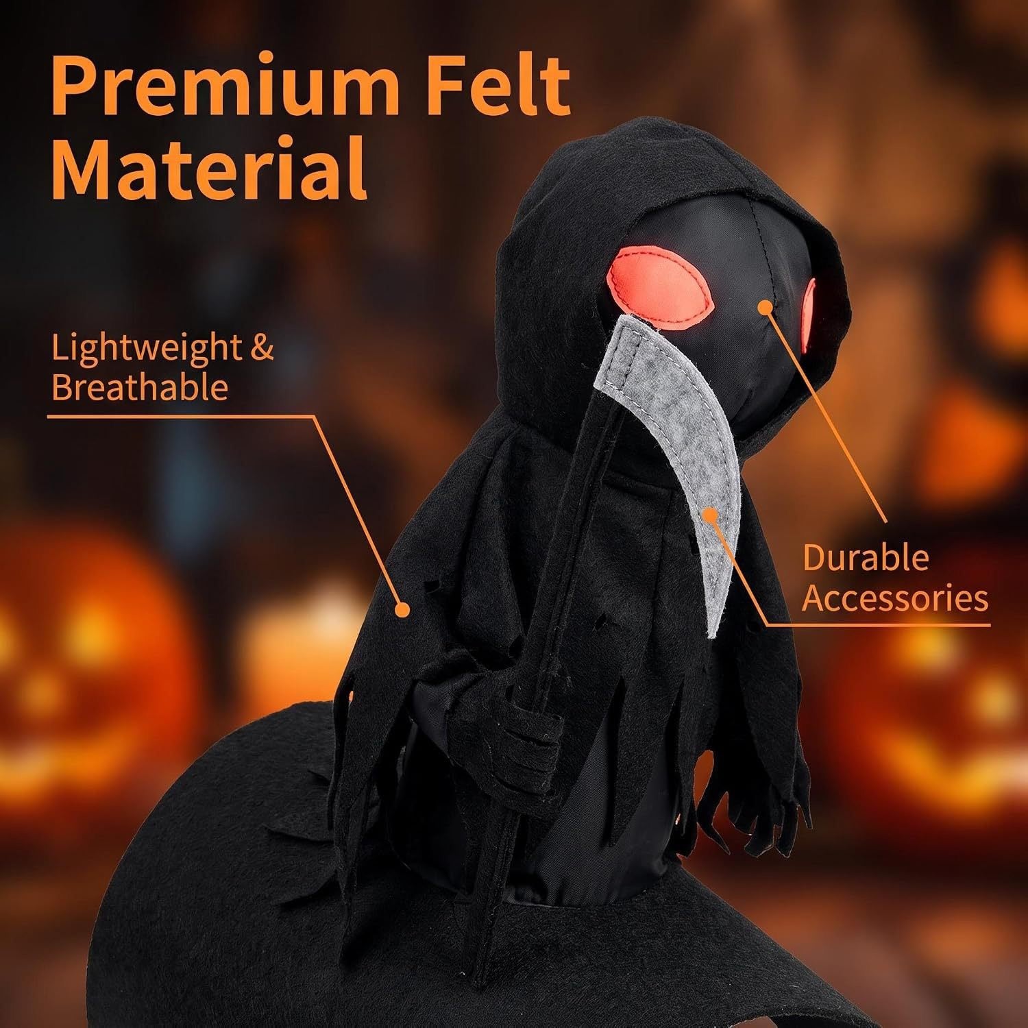 Halloween Grim Reaper Pet Costume for Dogs and Cats 丨Halloween Costume