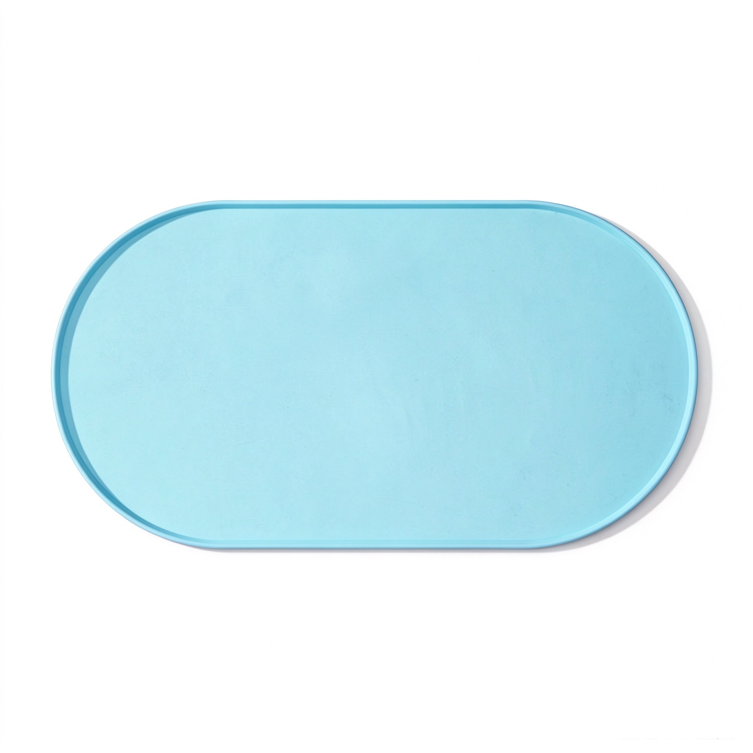 Light blue silicone pet feeding mat for pets