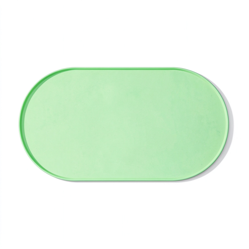 Light green silicone pet feeding mat