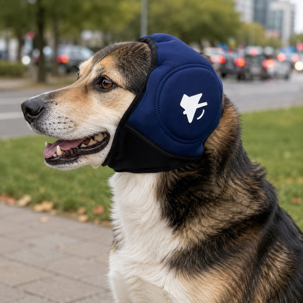 Close-up of soft interior of PawHavens pet calming ear muffs