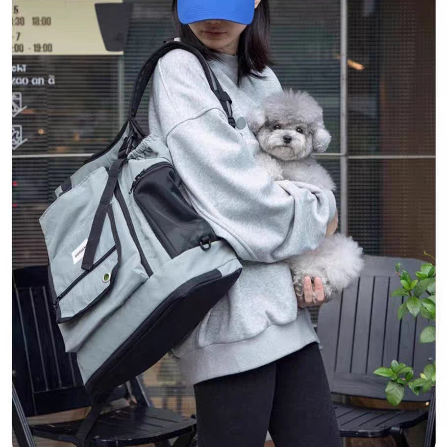 2-in-1 Pet Carrier Backpack and Front Carrier for Small Dogs and Cats