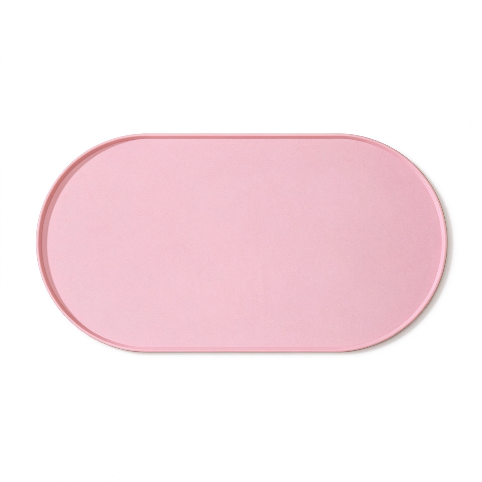 Pink silicone pet feeding mat for cat dog bowl