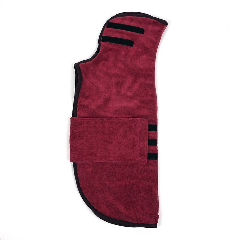 Red quick dry dog bathrobe