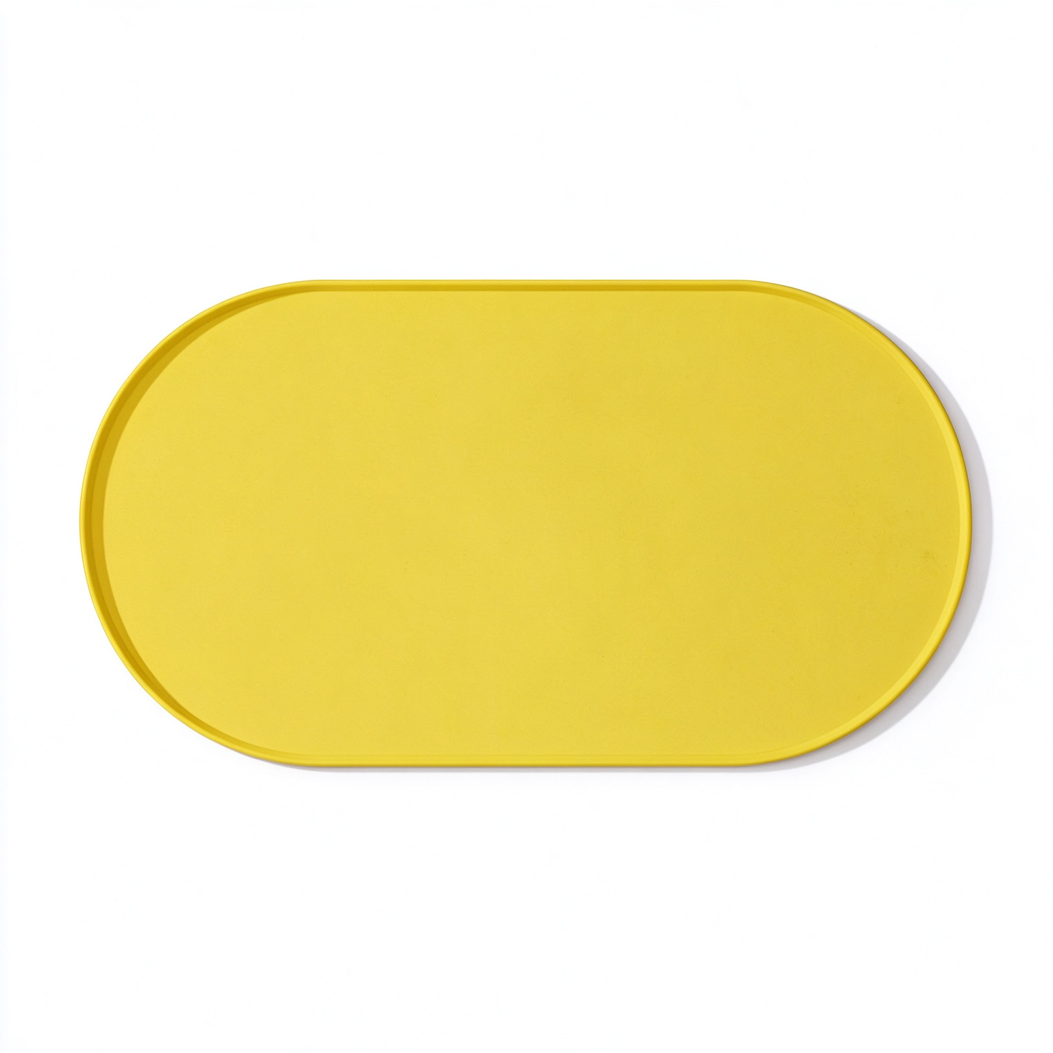Solid yellow waterproof pet feeding mat